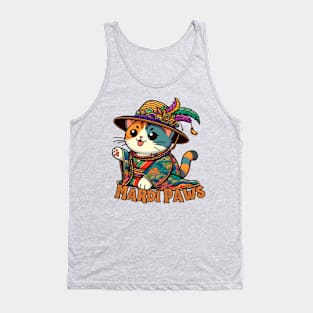 Mardi Gras cat Tank Top